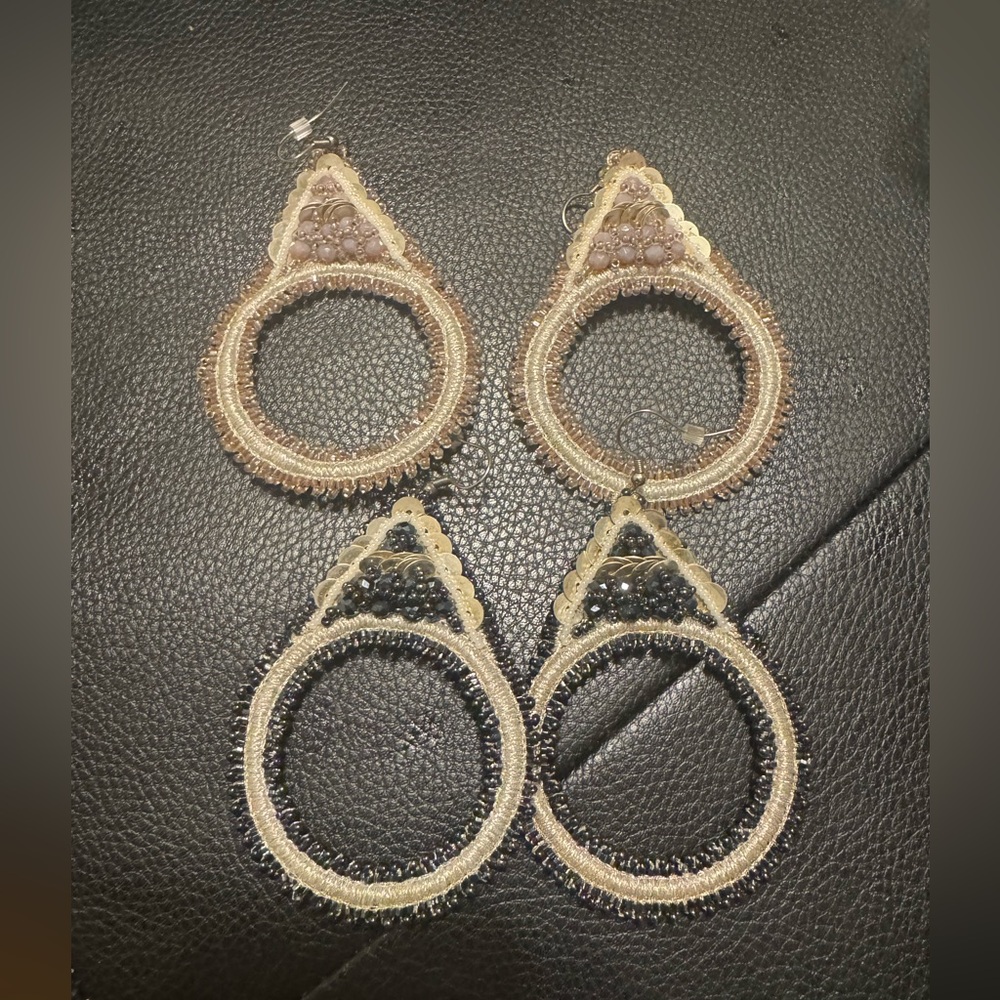 Lori  Weitzner Beaded and Sequins Earrings ( Set of 2)